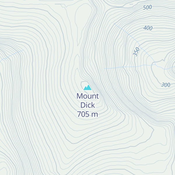 Map of Mount Dick