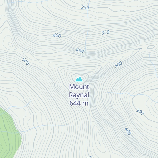 Map of Mount Raynal