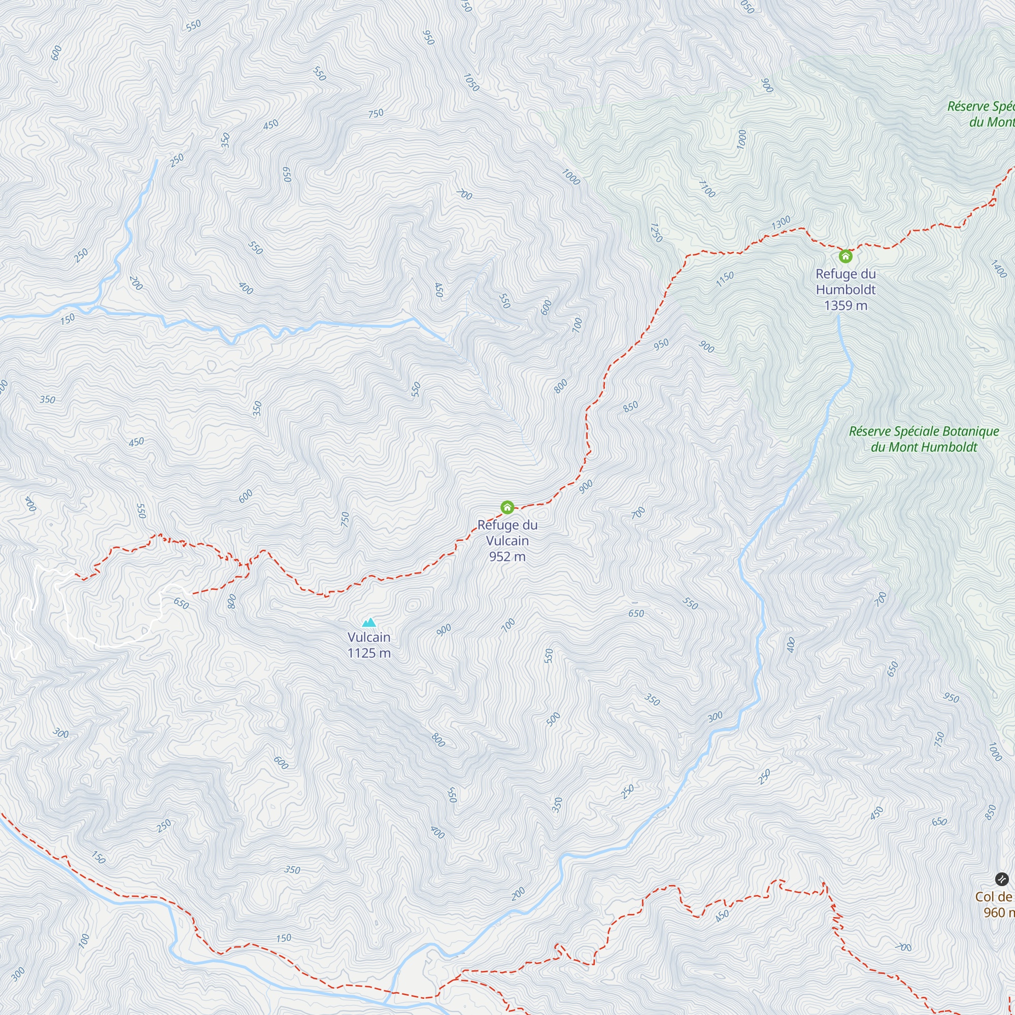 Refuge du Vulcain map