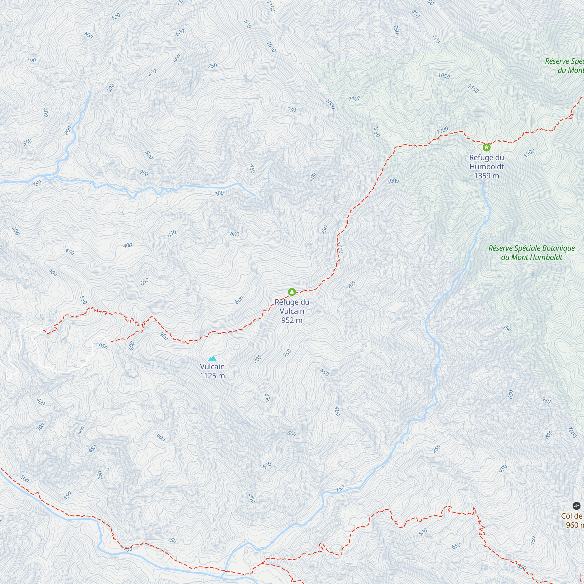 Refuge du Vulcain map