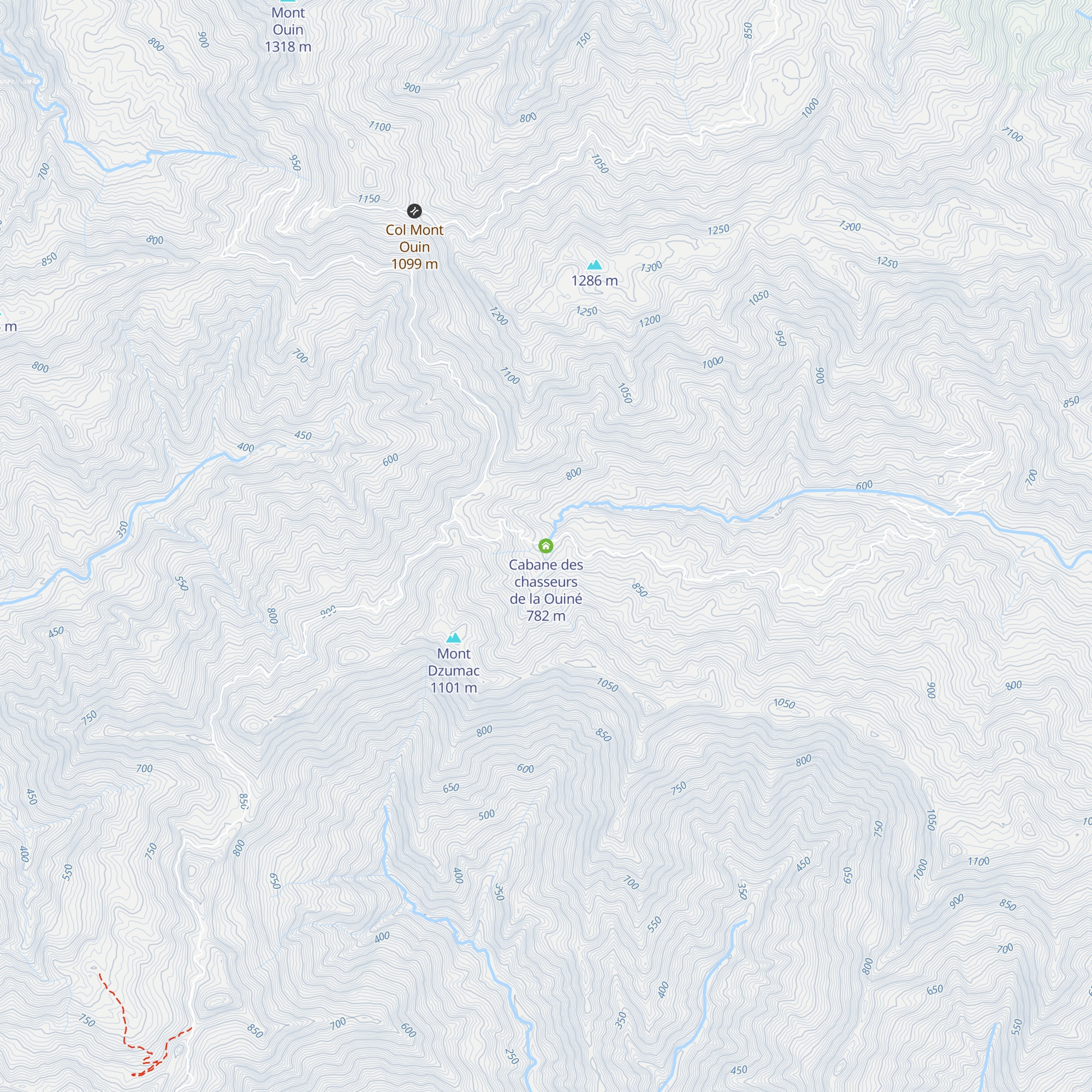 Cabane des chasseurs de la Ouiné map