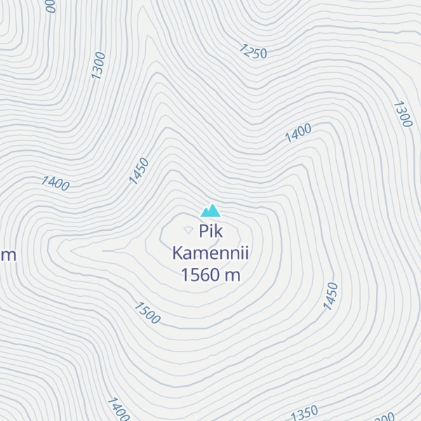 Map of Pik Kamennii