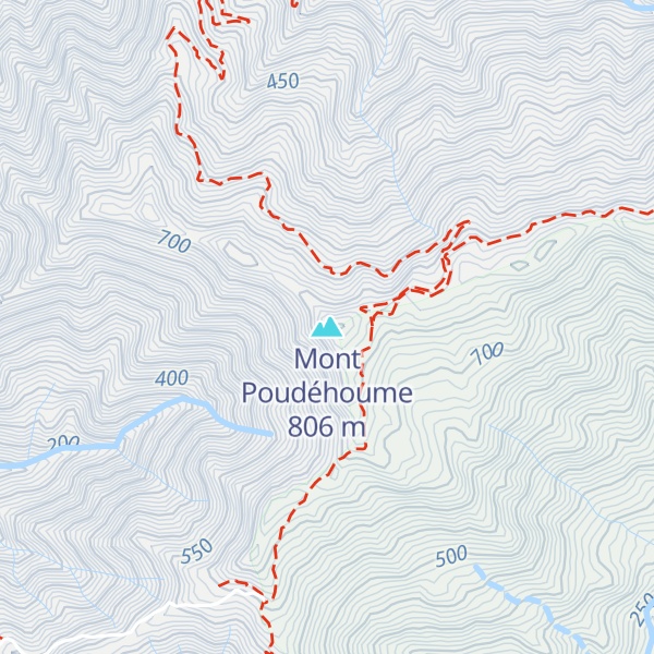 Map of Mont Poudéhoume