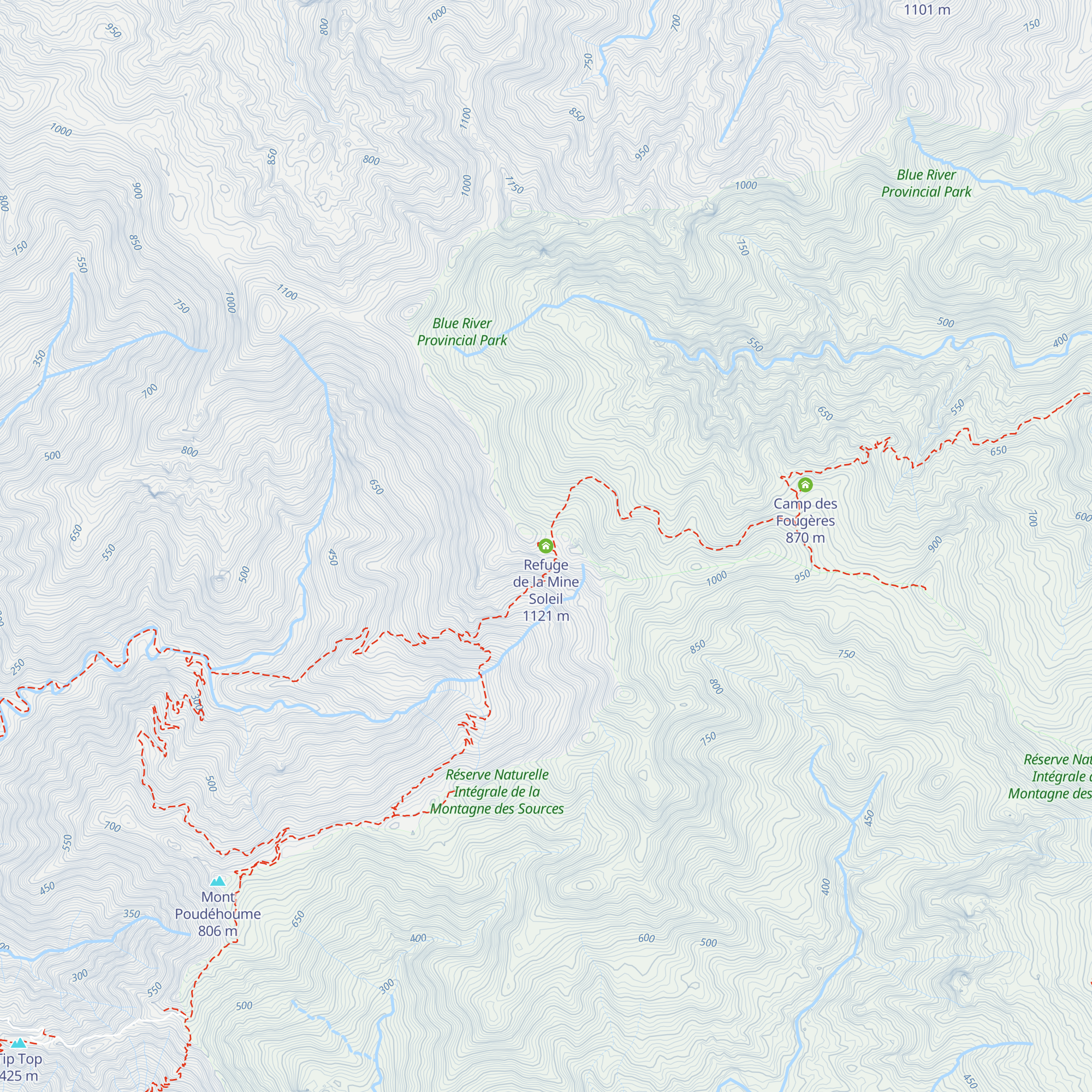 Refuge de la Mine Soleil map