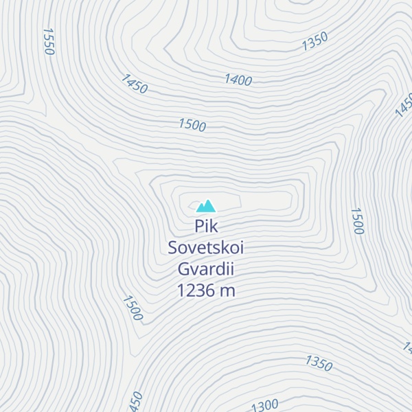 Map of Pik Sovetskoi Gvardii