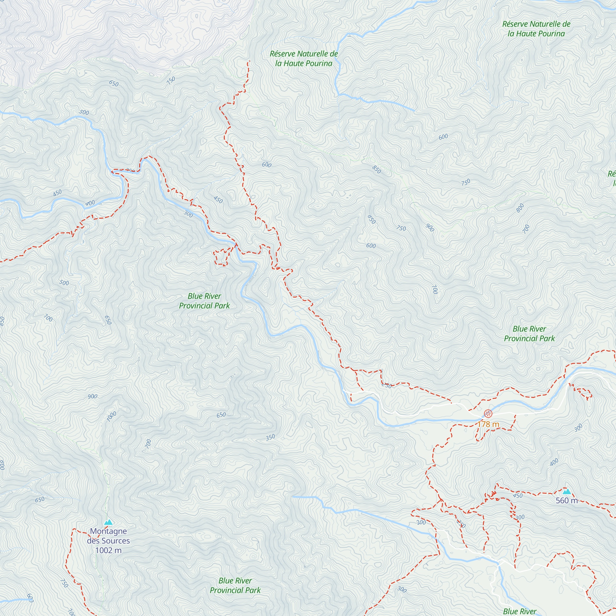 Refuge des Tristaniopsis map