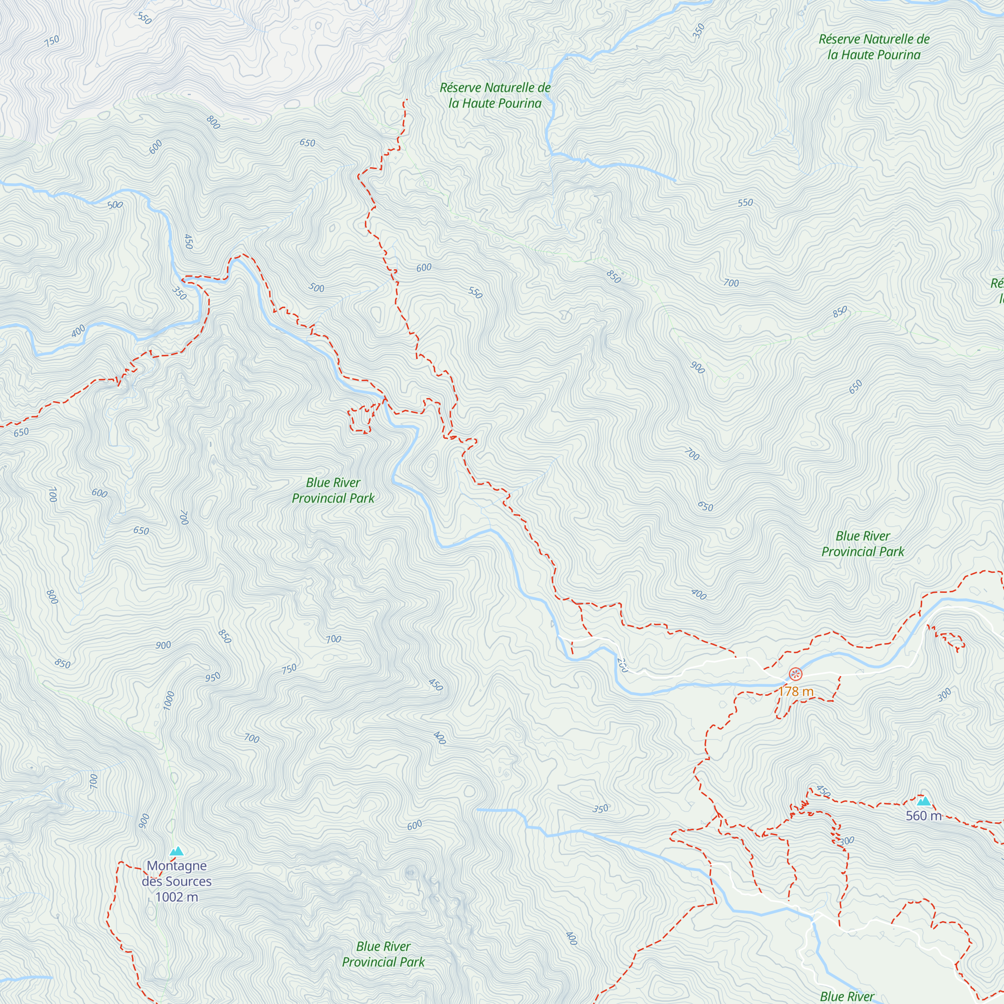 Refuge des Tristaniopsis map