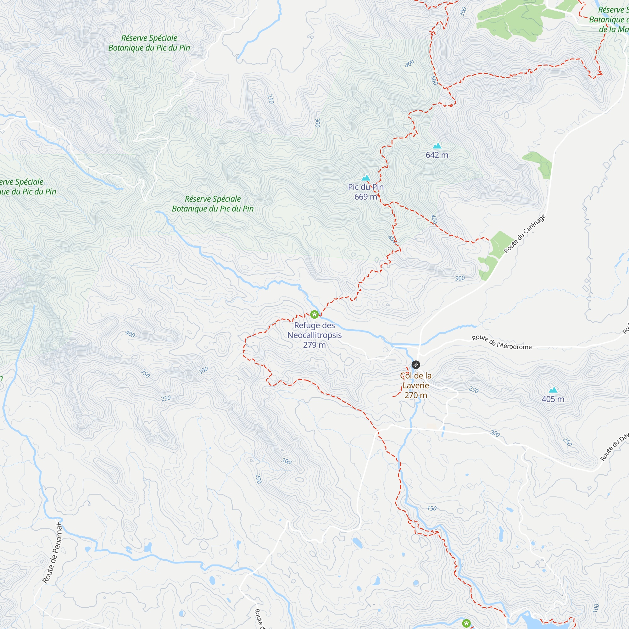 Refuge des Neocallitropsis map