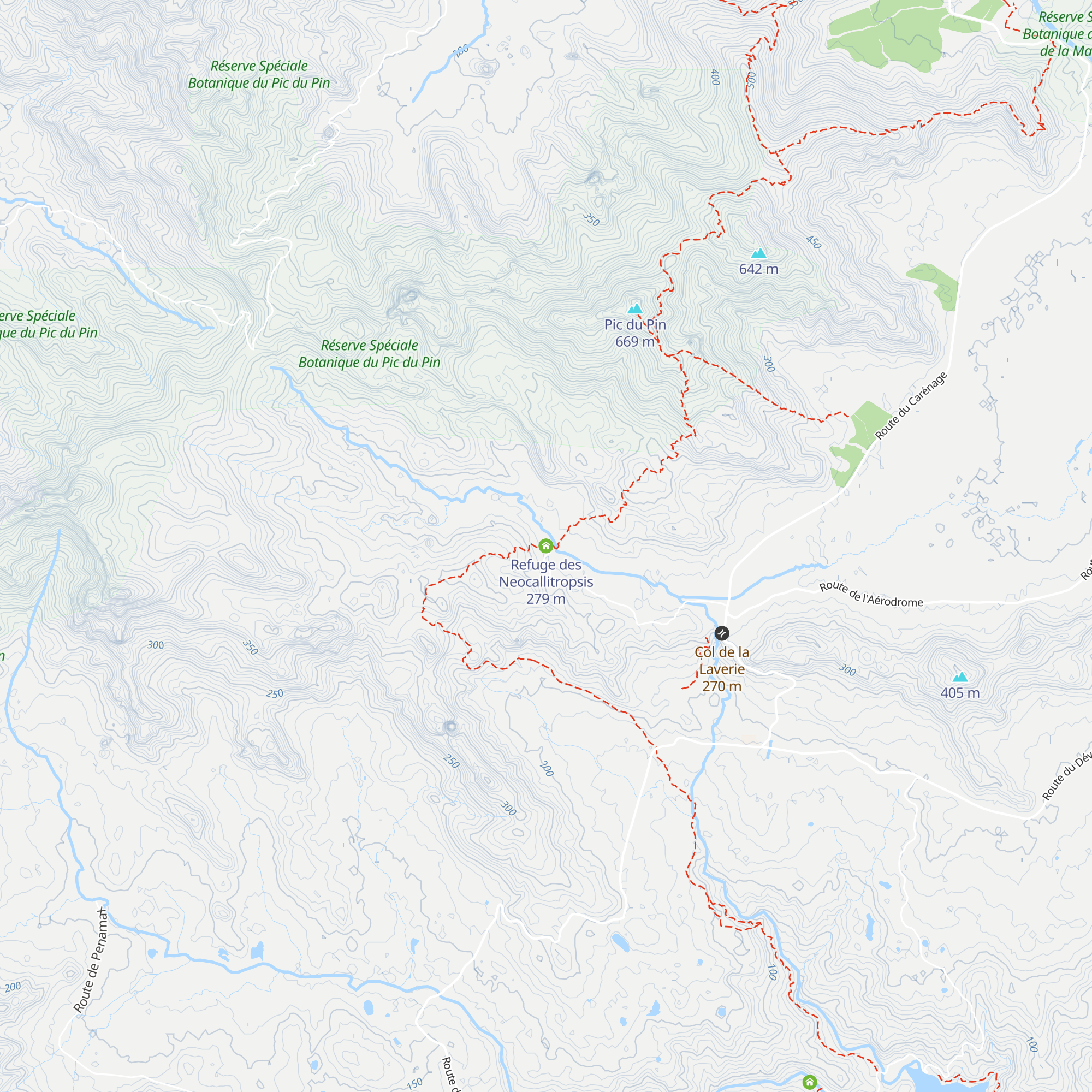 Refuge des Neocallitropsis map