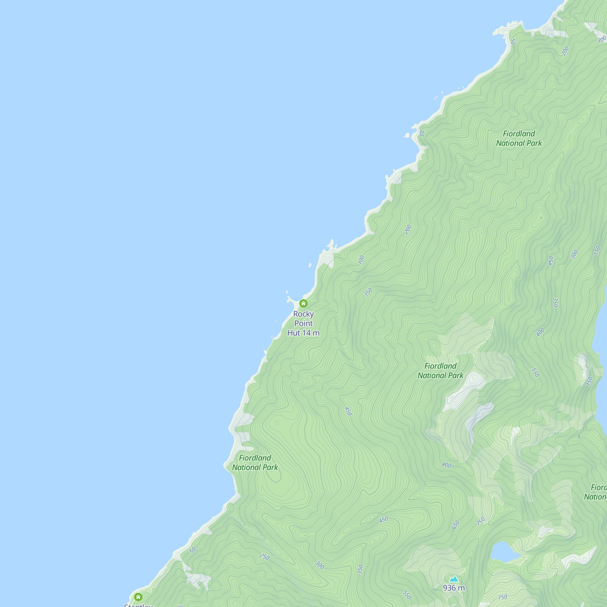 Rocky Point Hut map