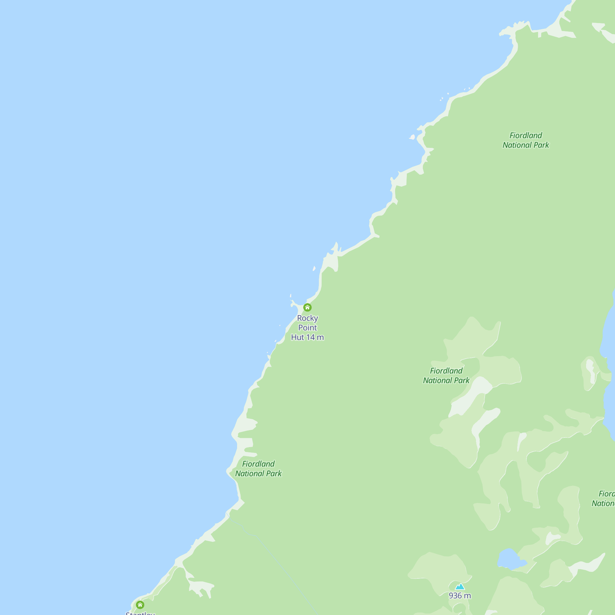 Rocky Point Hut map