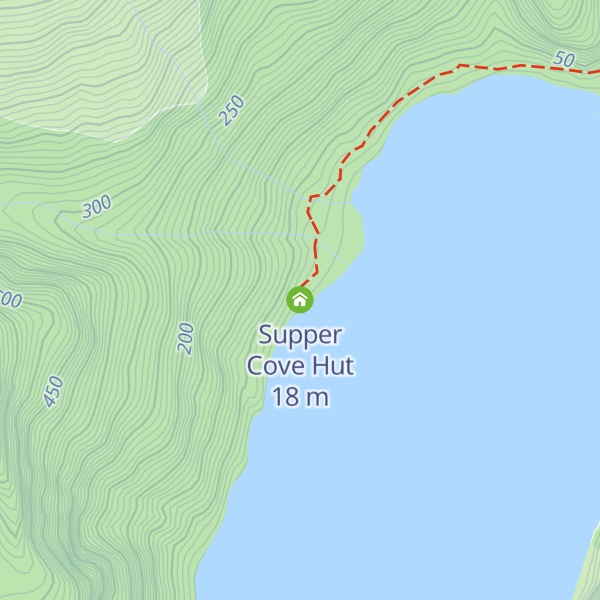 Map of Supper Cove Hut