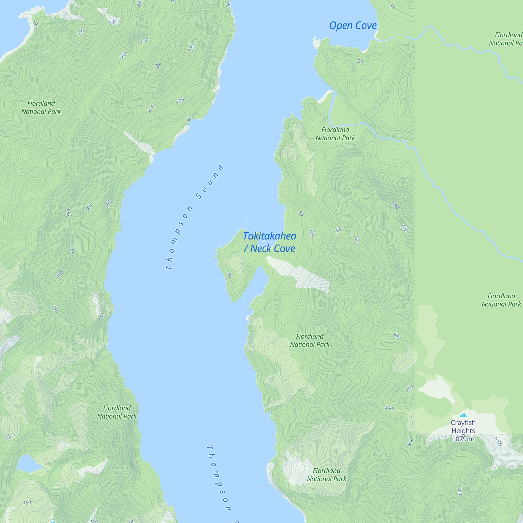 Deas Cove Hut map