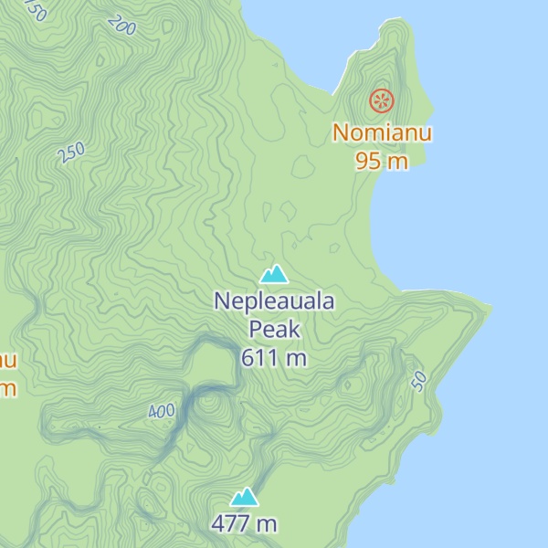 Map of Nepleauala Peak