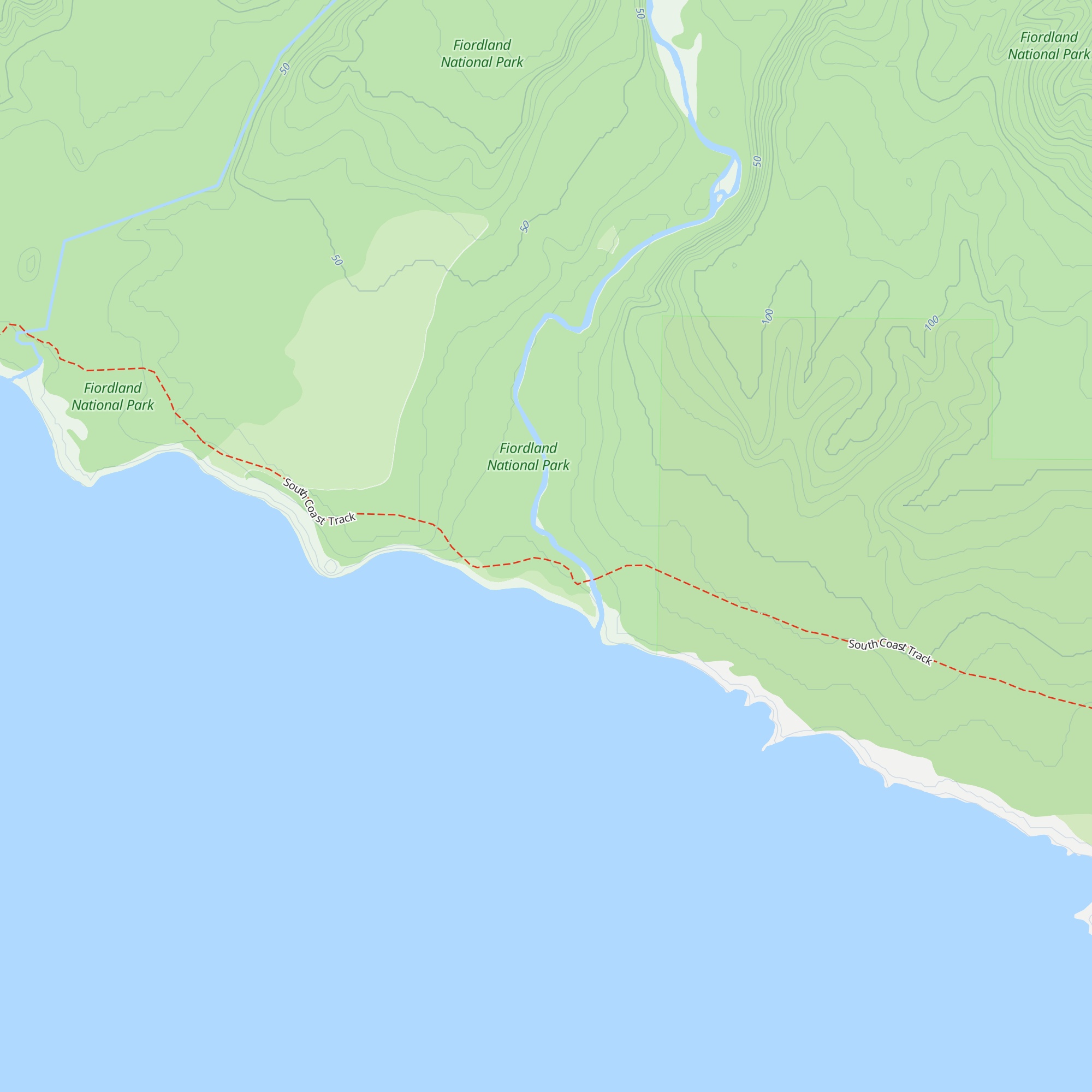 Waitutu Hut map
