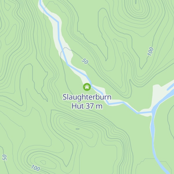 Map of Slaughterburn Hut