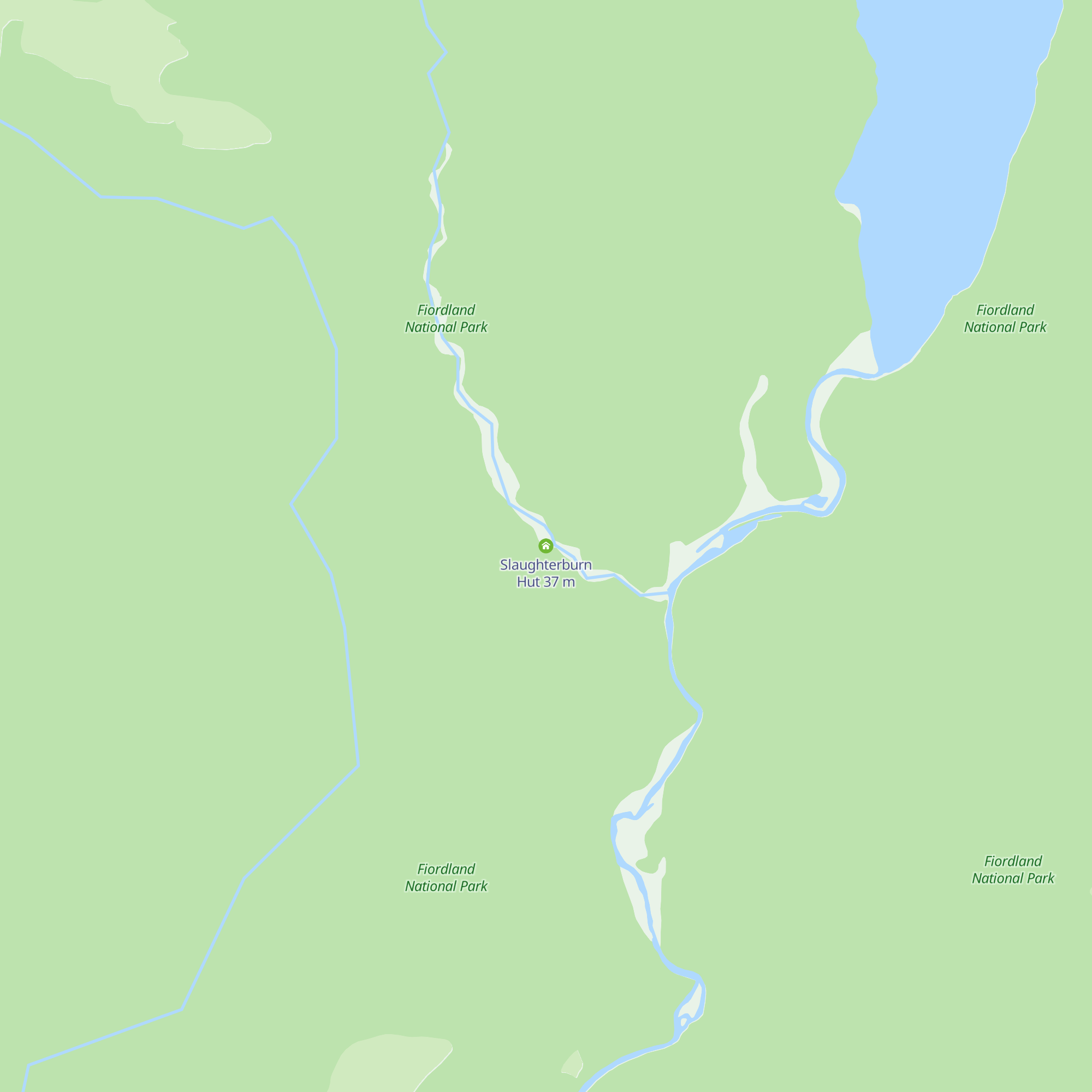 Slaughterburn Hut map