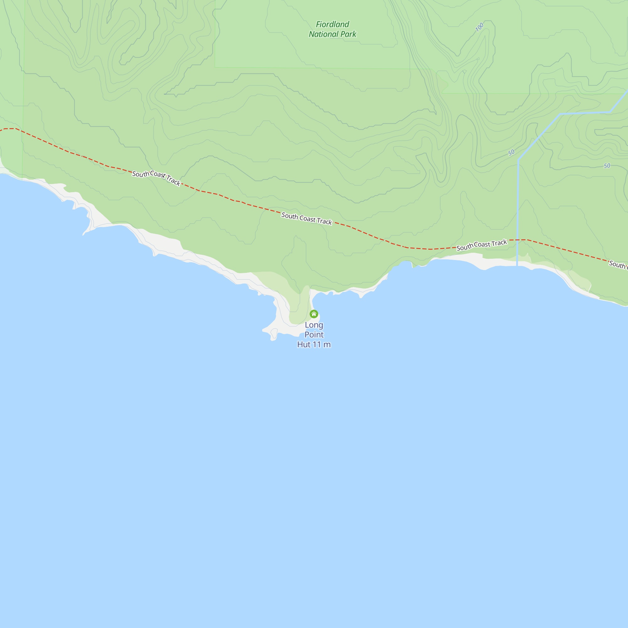Long Point Hut map