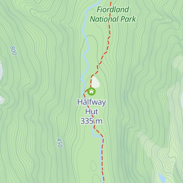 Map of Halfway Hut