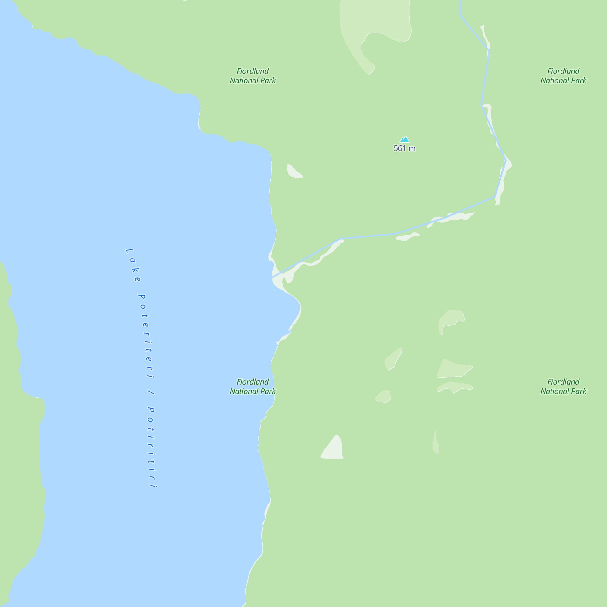 Lake Poteriteri Hut map