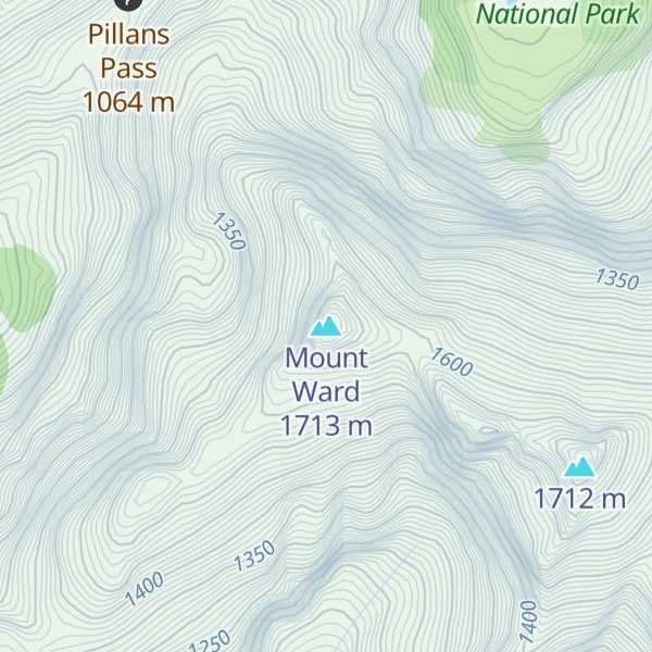Map of Mount Ward