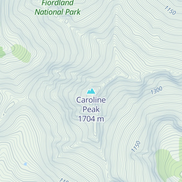 Map of Caroline Peak
