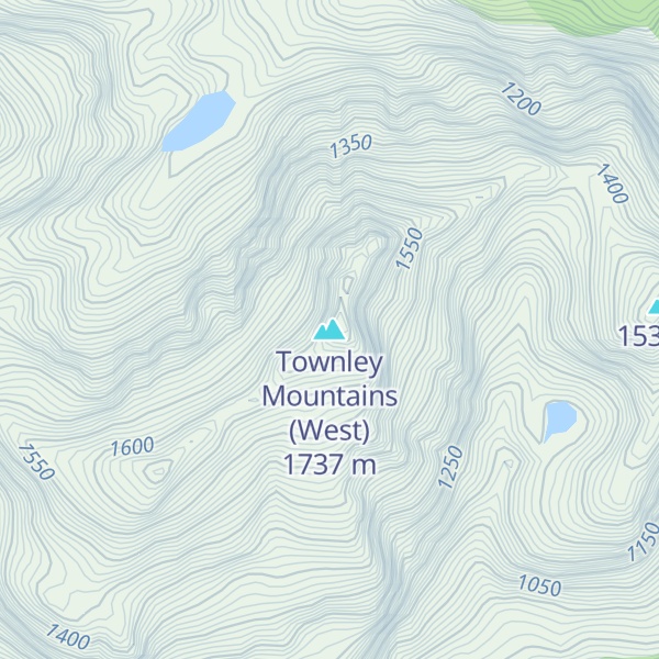 Map of Townley Mountains (West)