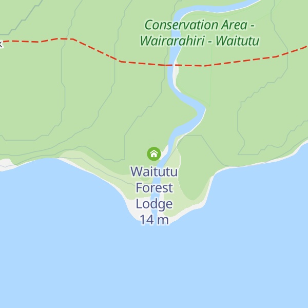 Map of Waitutu Forest Lodge