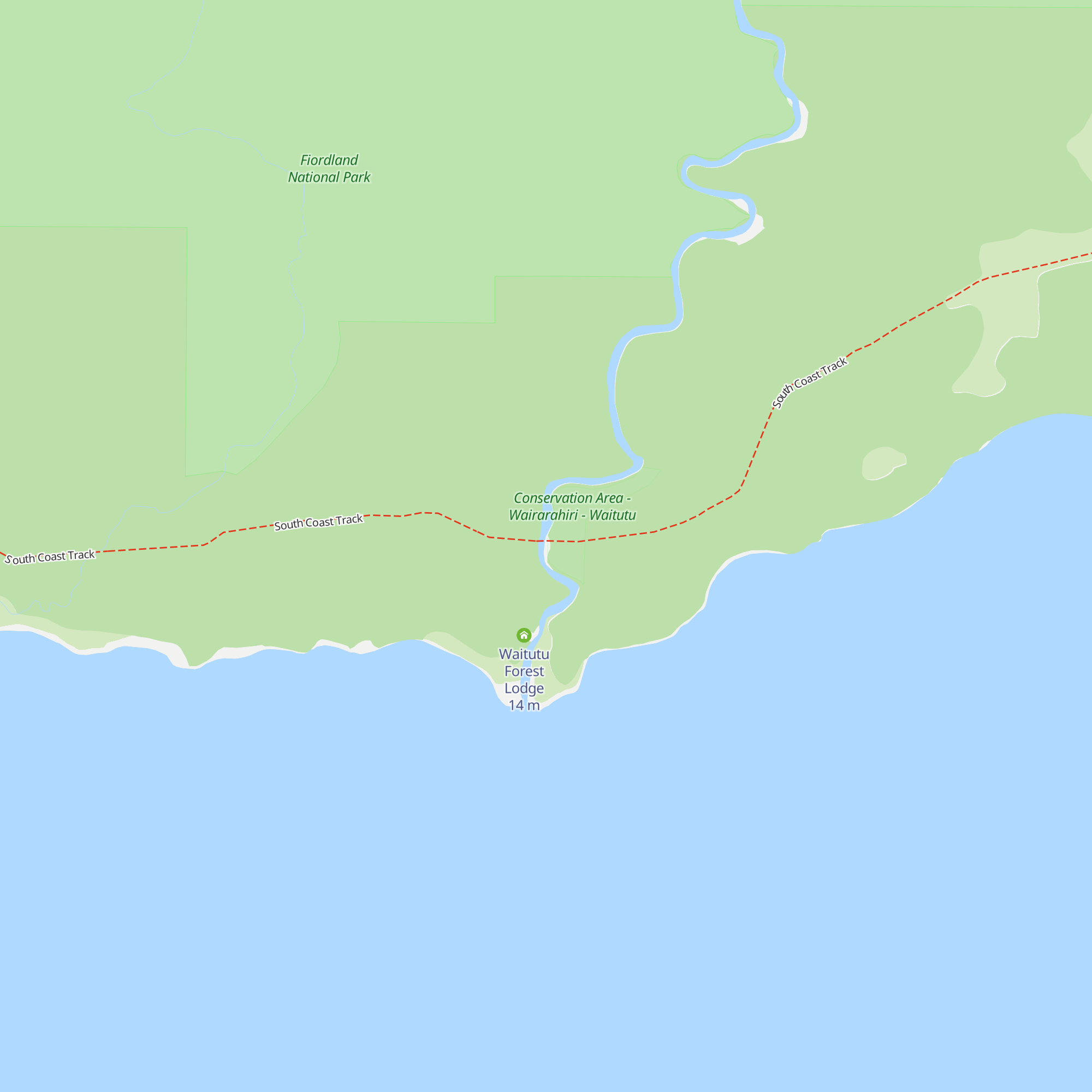 Wairaurahiri Hut map