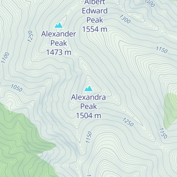 Map of Alexandra Peak