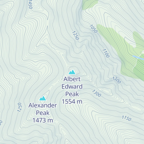 Map of Albert Edward Peak