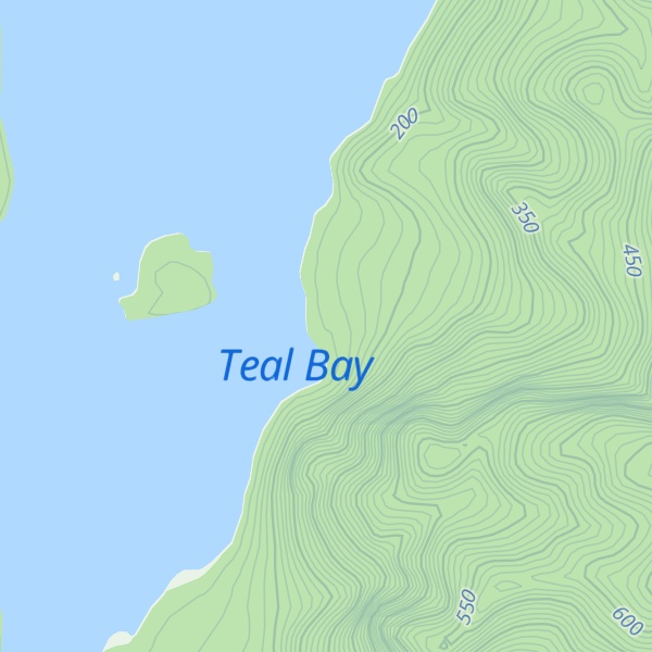 Map of Teal Bay Hut