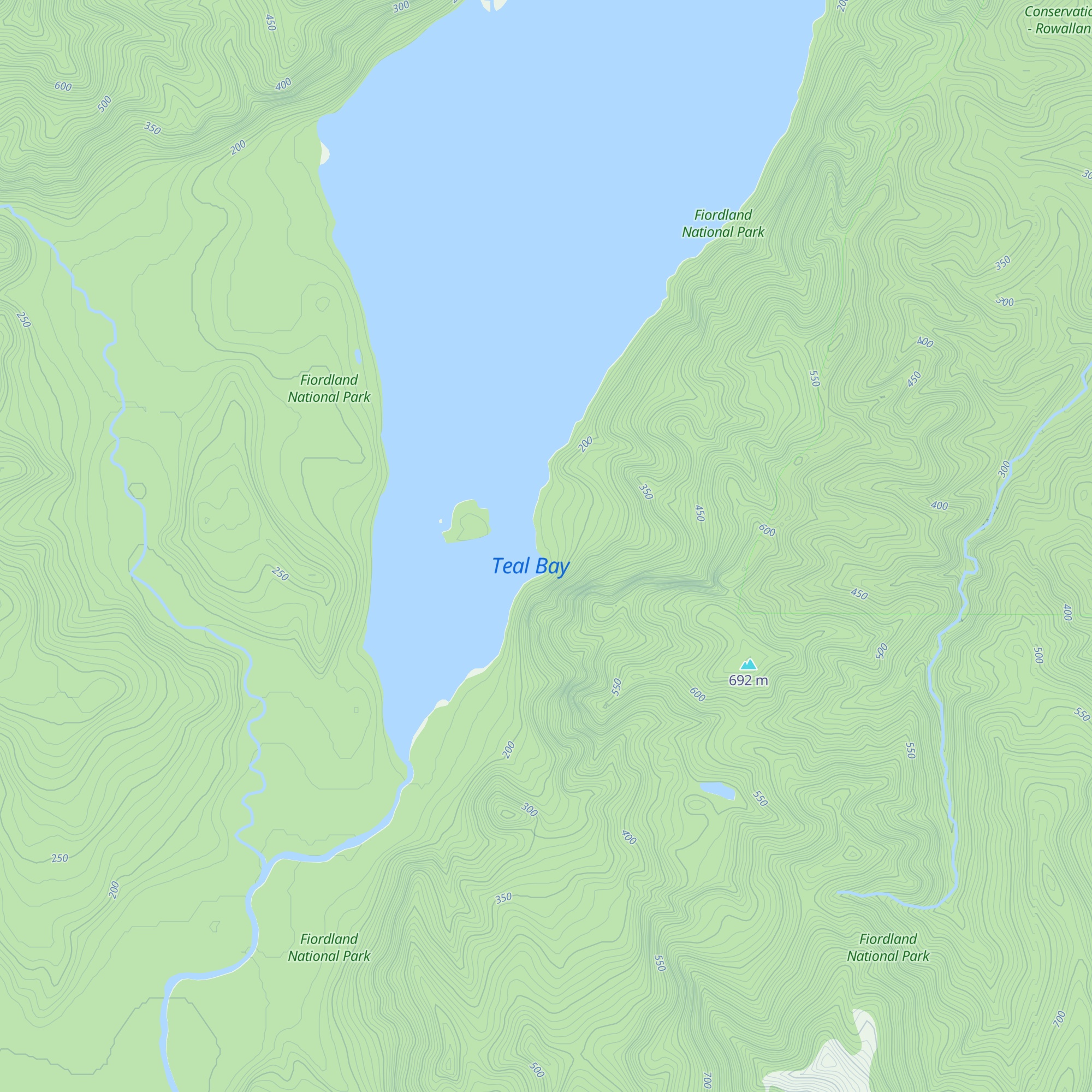 Teal Bay Hut map
