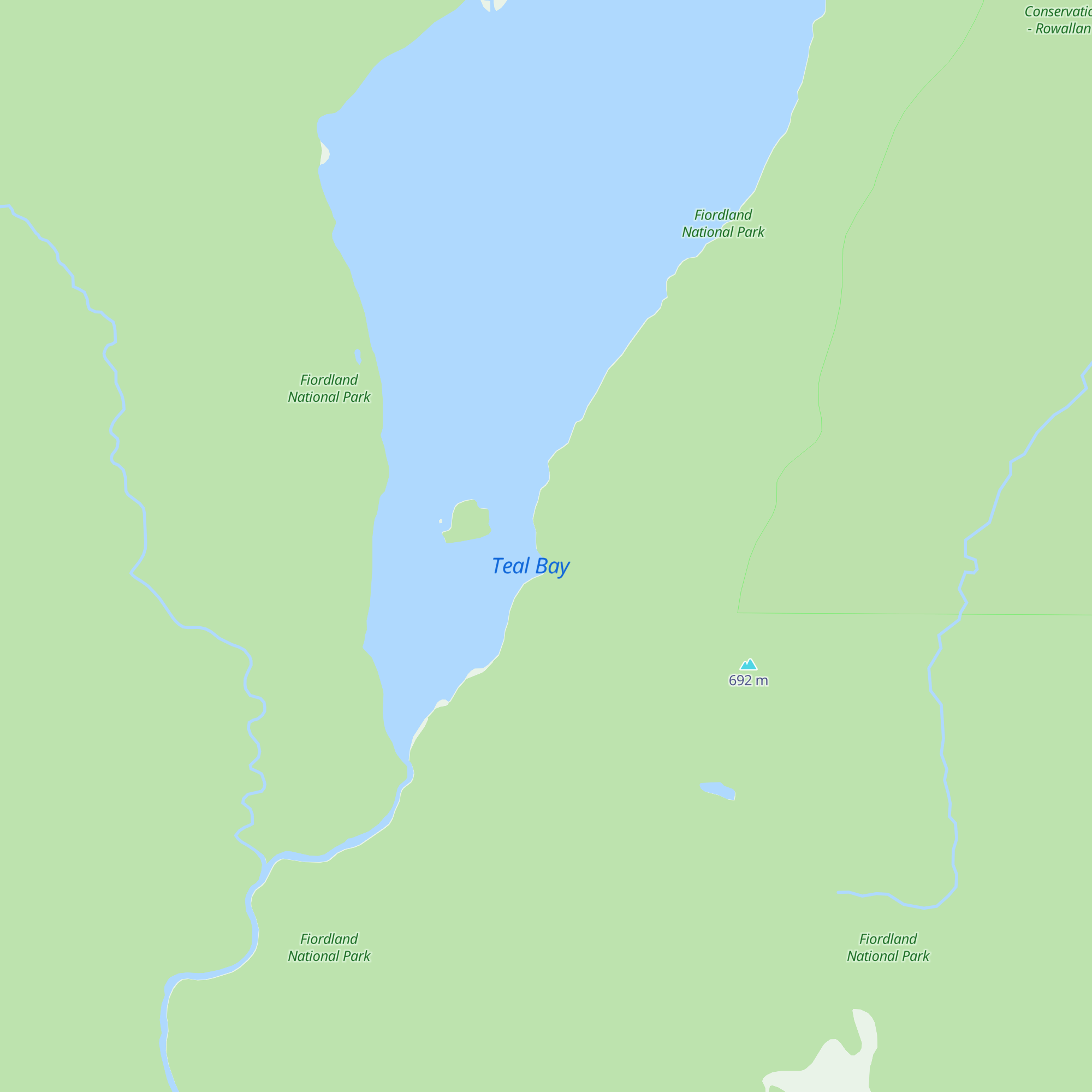 Teal Bay Hut map