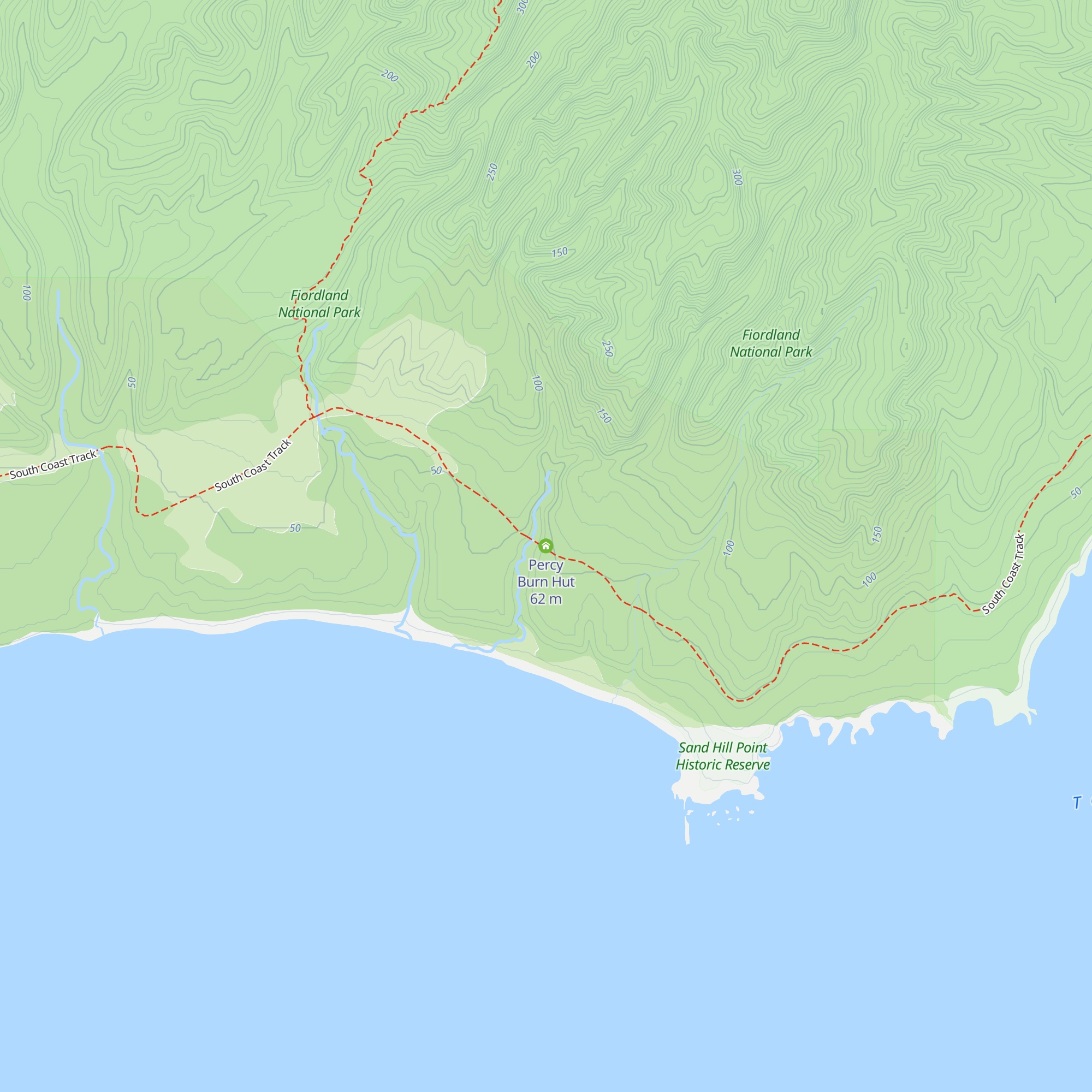 Percy Burn Hut map