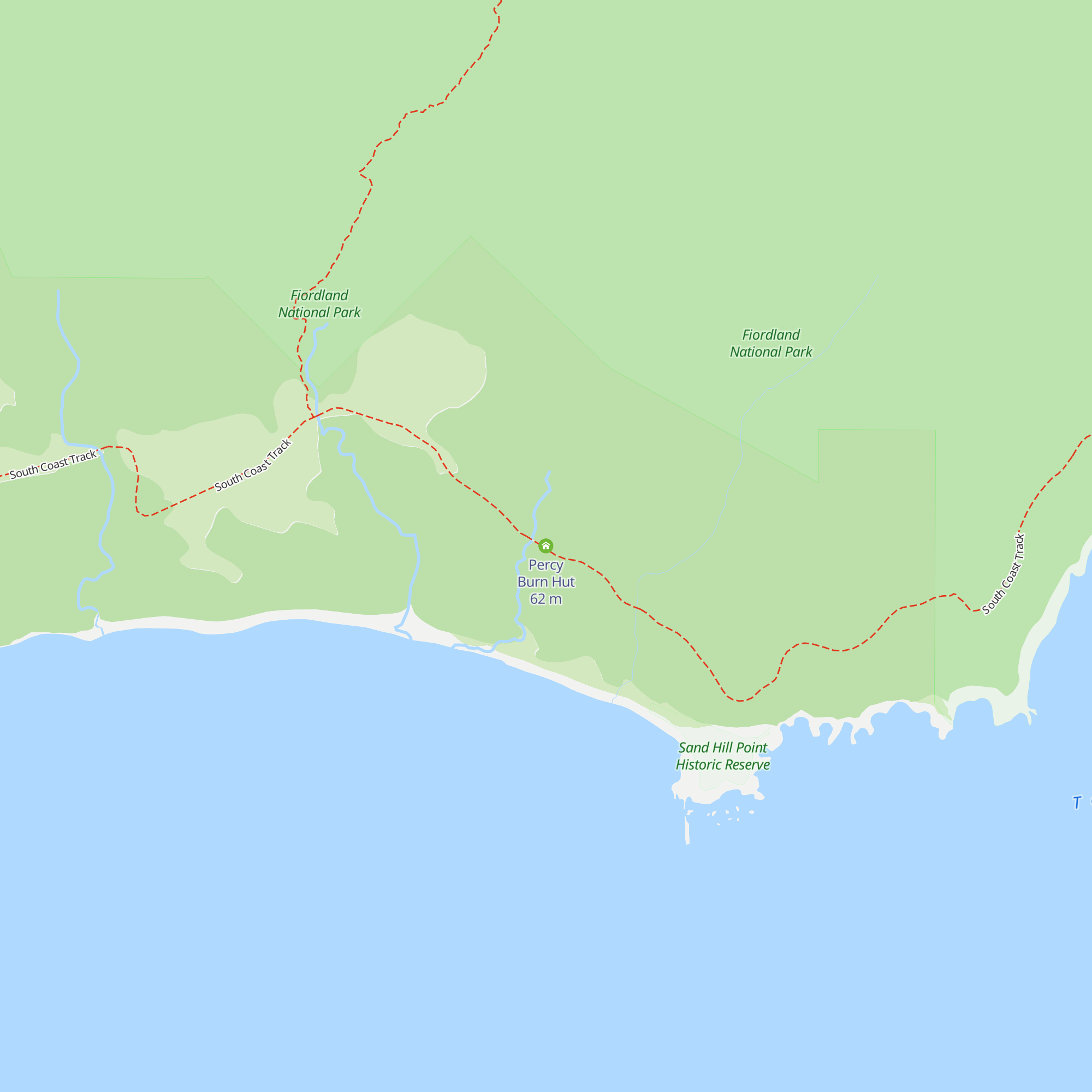Percy Burn Hut map