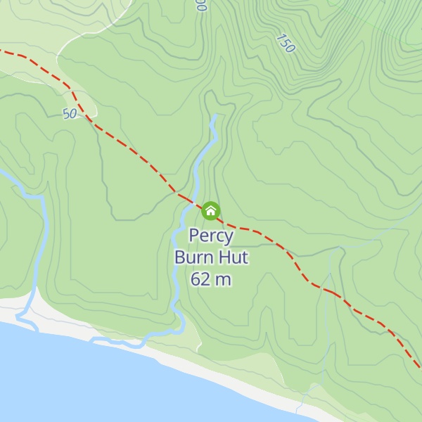 Map of Percy Burn Hut