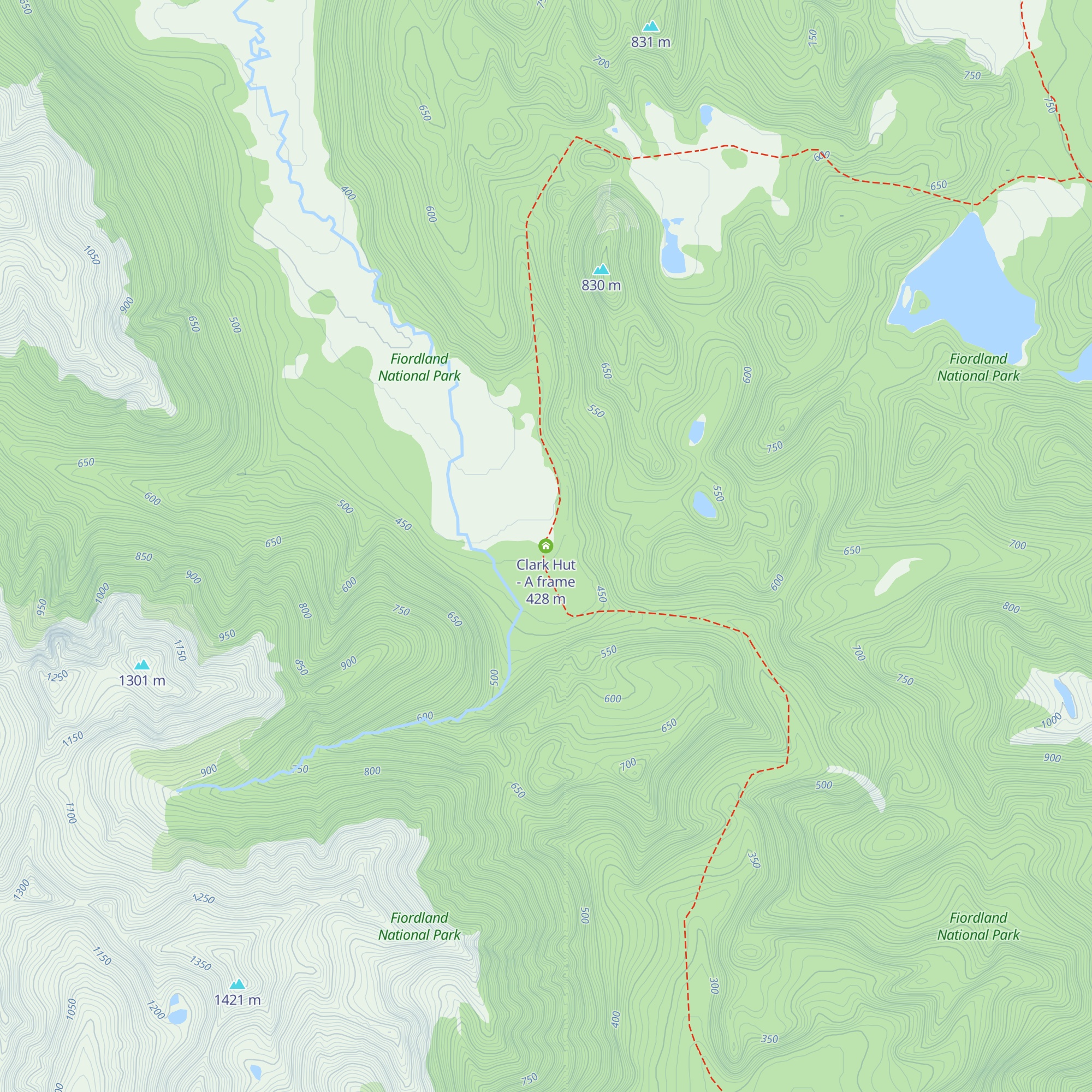 Clark Hut - A frame map