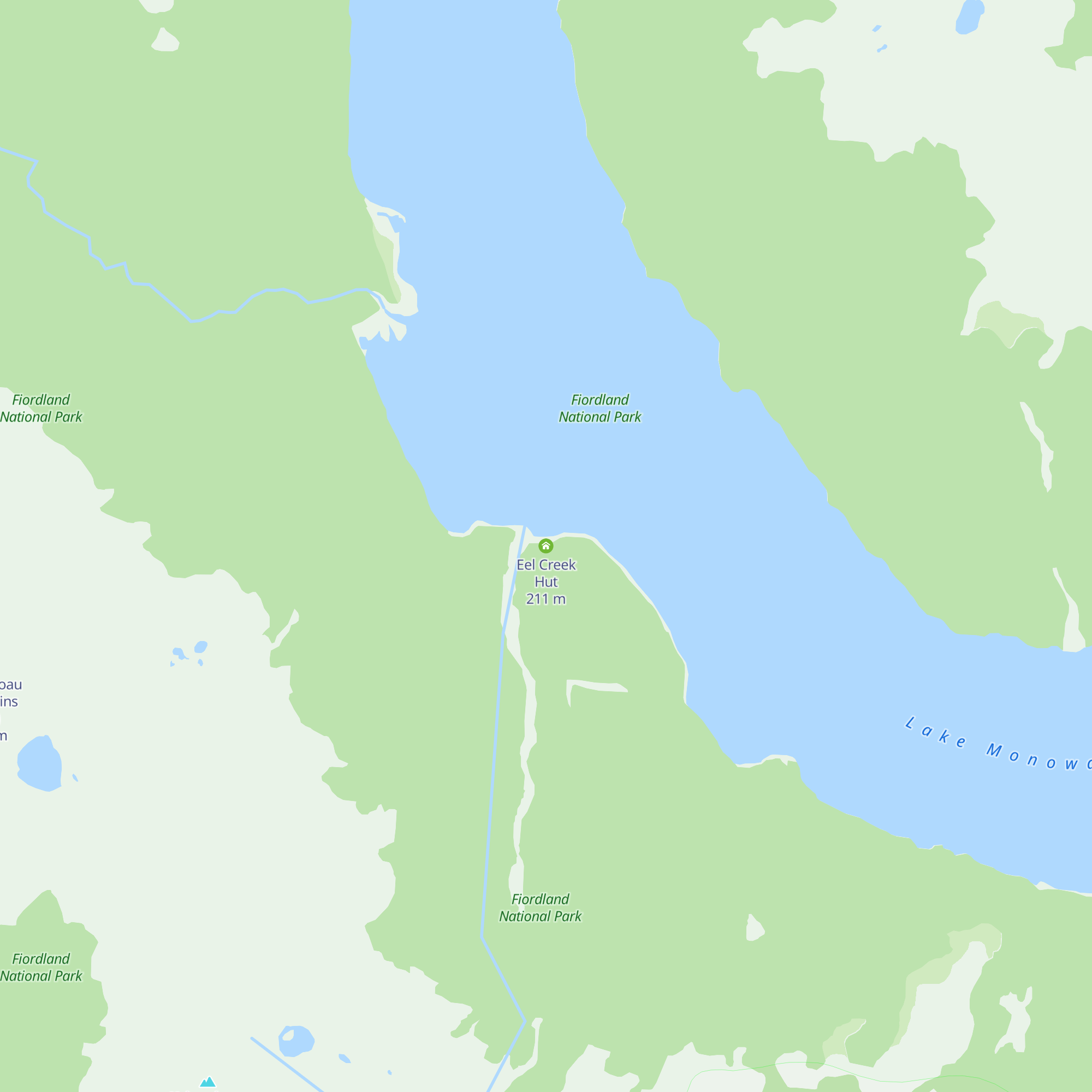 Eel Creek Hut map