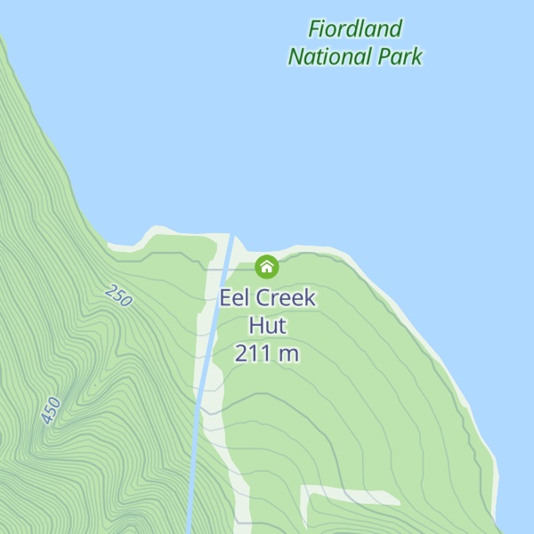 Map of Eel Creek Hut