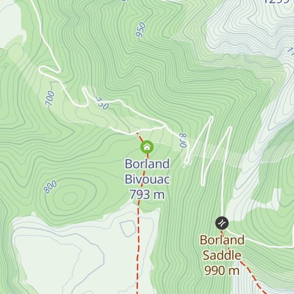 Map of Borland Bivouac