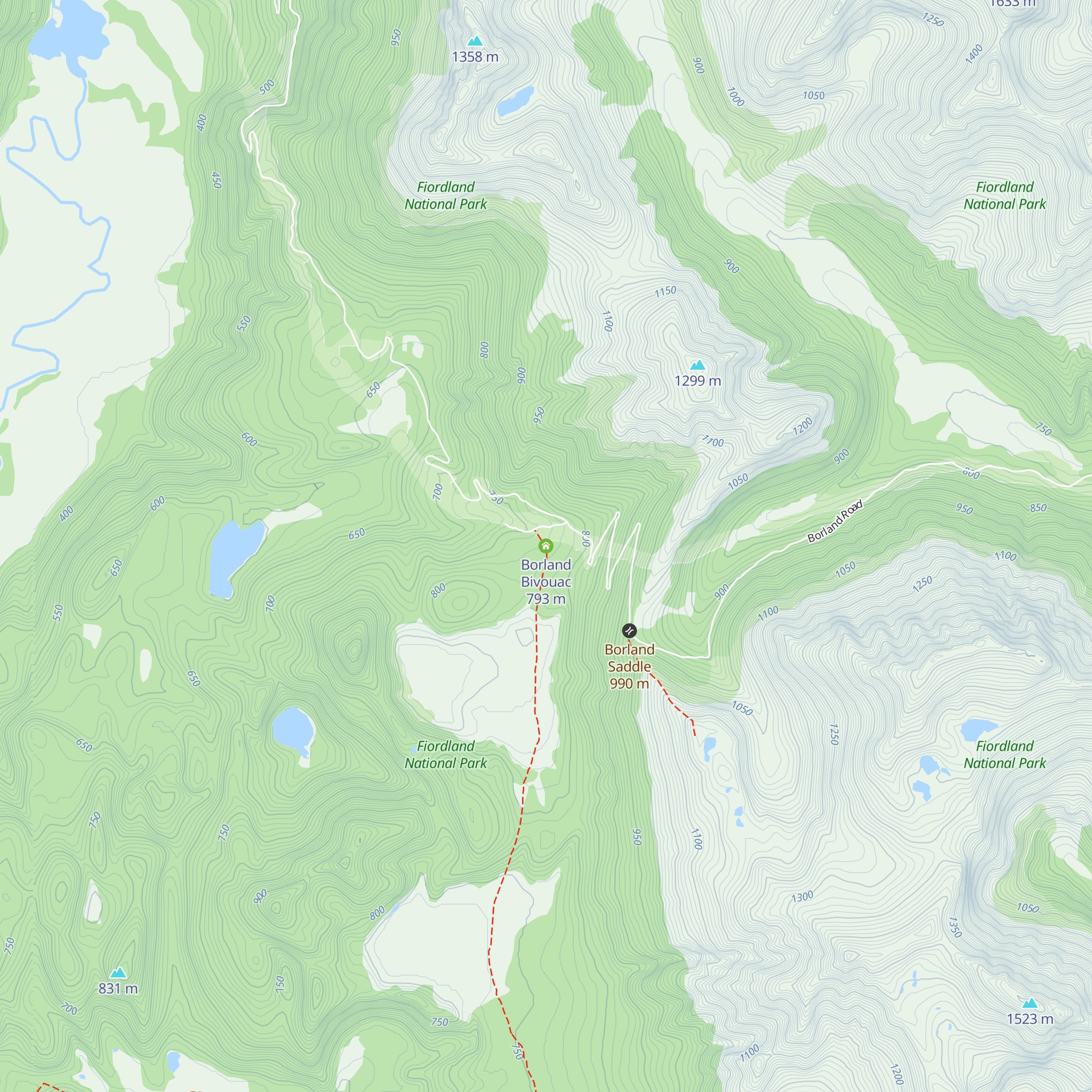 Borland Bivouac map