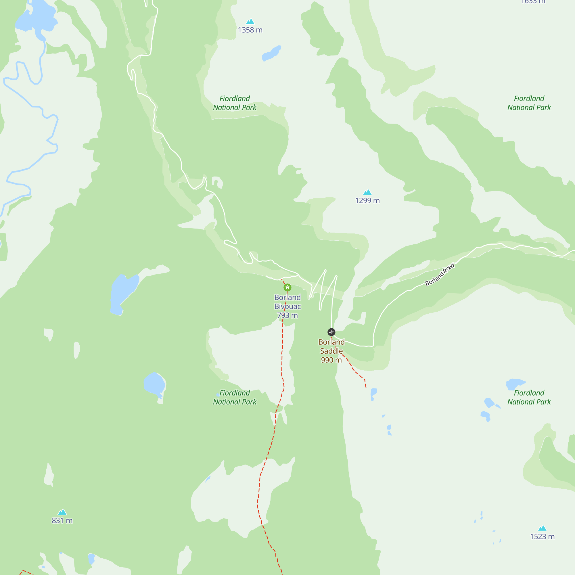Borland Bivouac map
