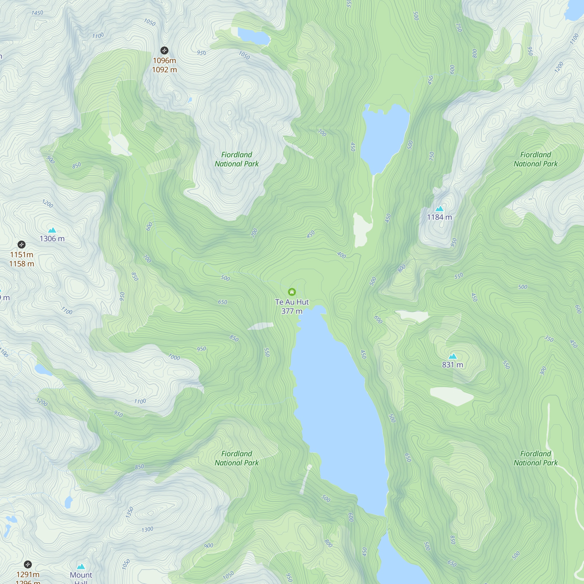 Te Au Hut map