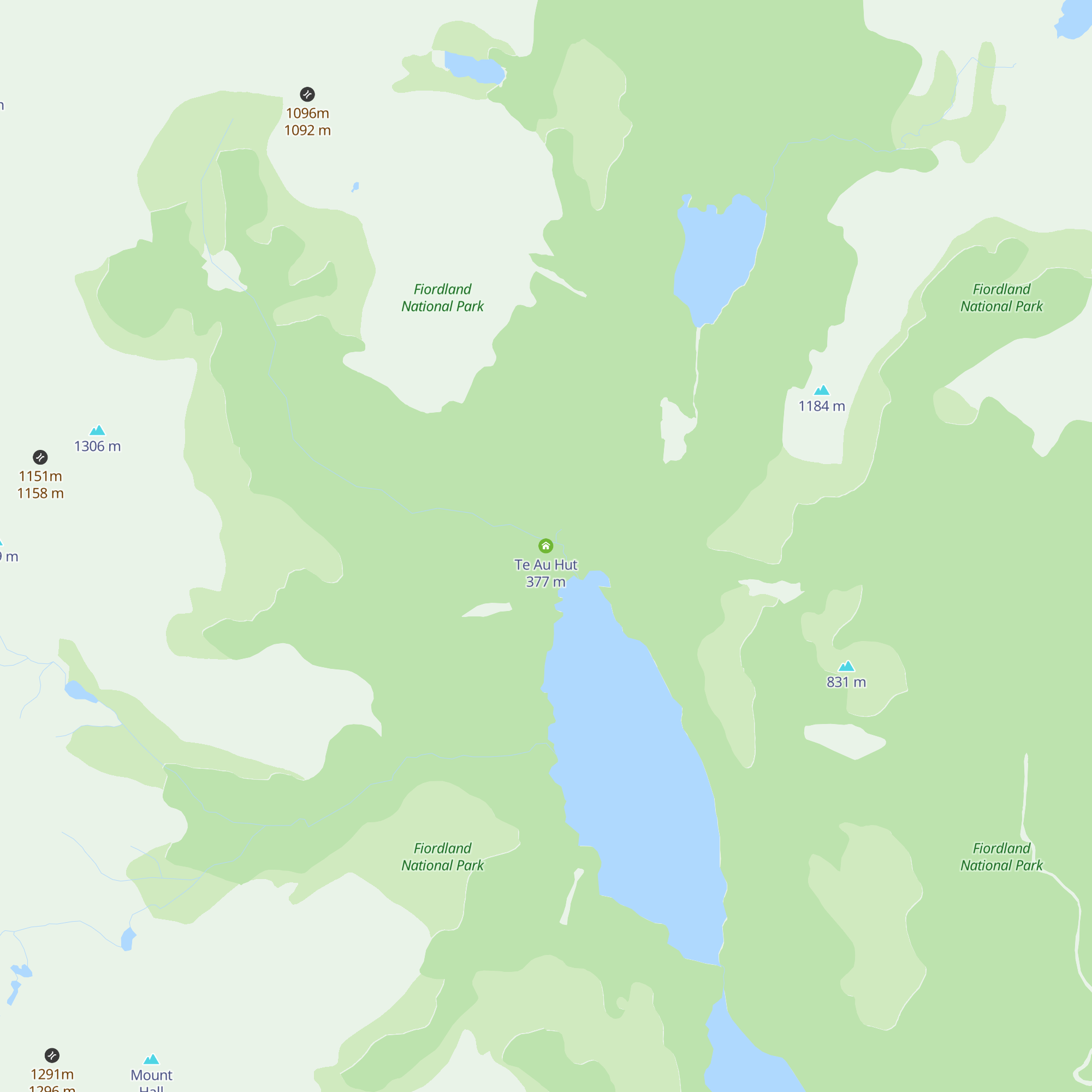 Te Au Hut map