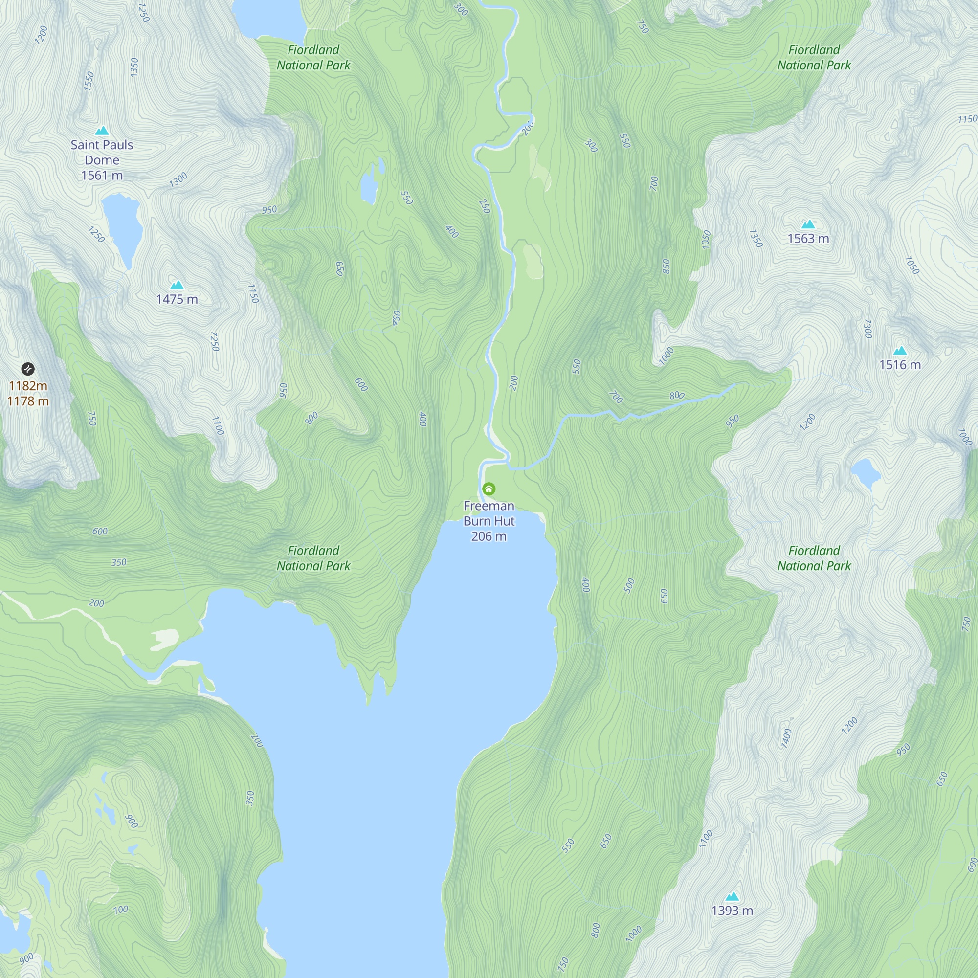 Freeman Burn Hut map
