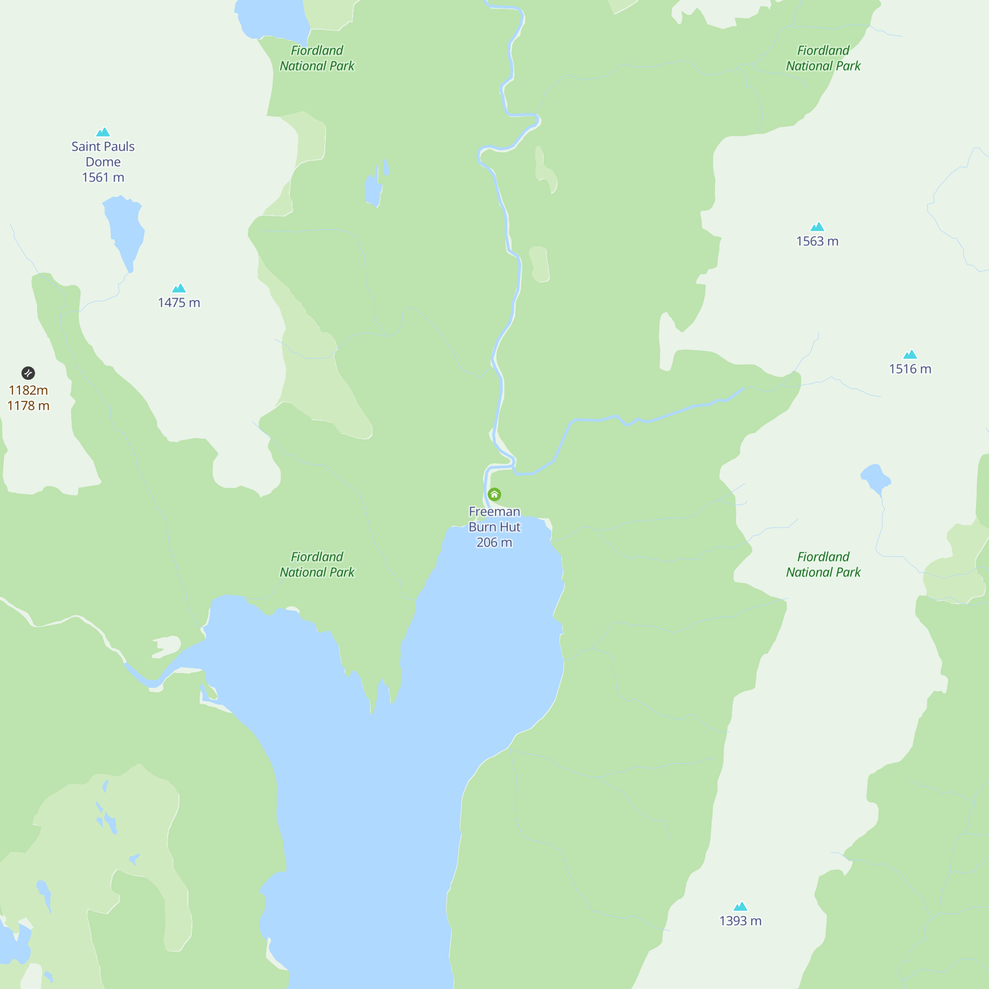 Freeman Burn Hut map
