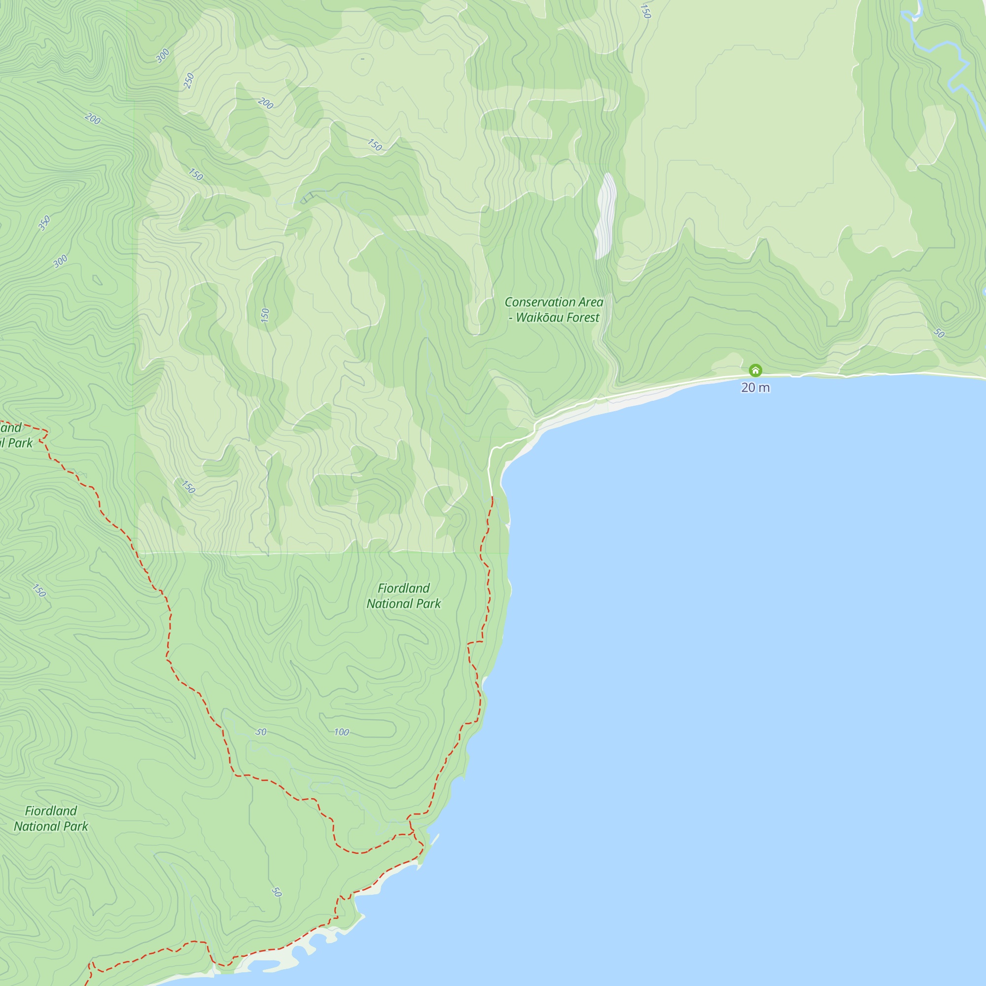 Track Burn Hut map