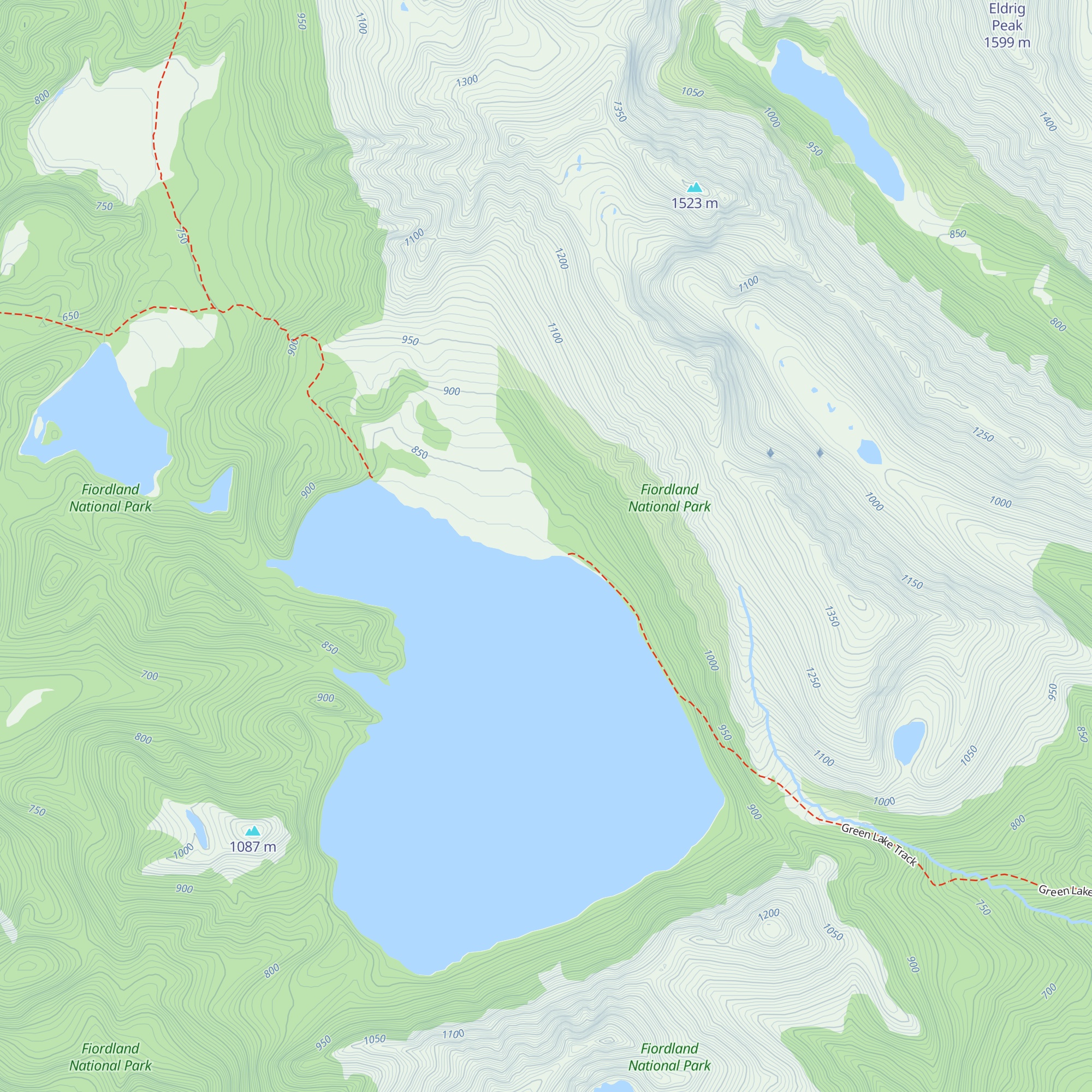 Green Lake Hut map