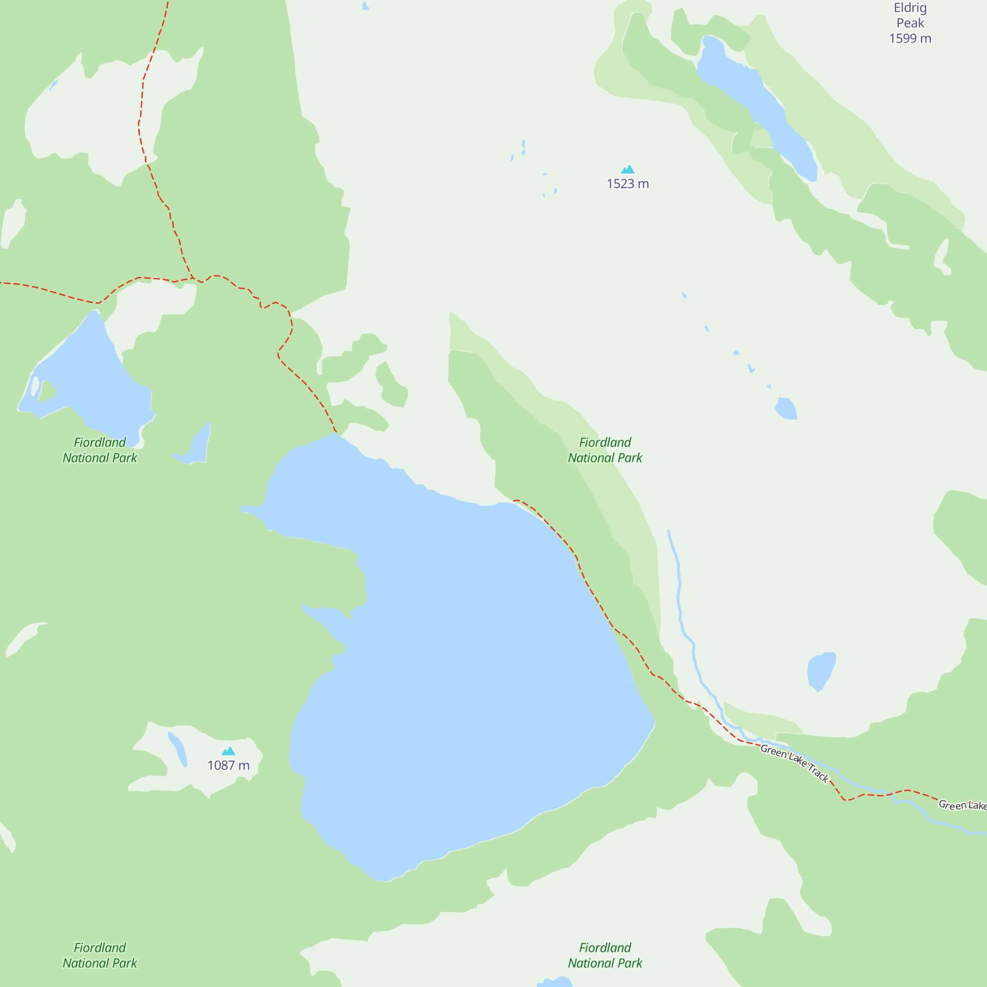 Green Lake Hut map